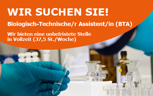 Stellenangebot biologisch technische/r Assistent/in (BTA)